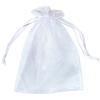 PLECUPE 100 pezzi Sacchetti Confetti, Sacchetti Organza 25x35cm,Sacchetti Regalo, Organza con Coulisse, Saccgetti Portaconfetti Borse Gioielli Sacchetto di Caramelle-Bianca