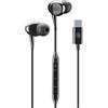 Music Sound | AURICOLARI In-Ear| Auricolari con Filo e Microfono - Compatibilità Usb-C - Colore Nero