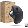 Logitech ERGO M575 for Business - Mouse trackball wireless - Design ergonomico, tecnologia Logi Bolt, Bluetooth, certificazione globale, Windows/Mac/Chrome/Linux - Grigio