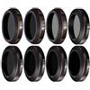Freewell Tutto il giorno - Serie 4K - 8Pack ND4, ND8, ND16, CPL, ND8/PL, ND16/PL, ND32/PL, ND64/PL Camera Lens Filtri Fatto Compatibile con Mavic 2 Zoom/Mavic 2 Enterprise Drone