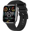 DALIL 2024 novità Smartwatch Orologio intelligente AMOLED Chiamate Fitness Tracker Uomo Donna Monitoraggio Frequenza cardiaca Saturimetro Pressione sanguigna Meteo Smart Watch NFC (Nero)