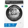 Bosch WGH24400IT Serie 6 Lavatrice smart a carica frontale, 9 kg, 1400 giri, Classe energetica A -20%, motore inverter con 10 anni di garanzia, riduce le pieghe e facilita la stiratura, Bianco, 60 Cm