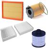Generico KIT Tagliando 4 Filtri Compatibile per Peugeot 2008 I CU_ 1.6 BlueHDi 120 1560 ccm, 88 KW, 120 PS dal 2014/07-2020/12 + Omaggio
