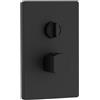 AQUASANIT Rubinetto per doccia getto laminare cristallino ad incasso monocomando Coral nero opaco AQUASANIT