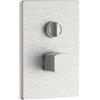 AQUASANIT Rubinetto per doccia getto laminare cristallino ad incasso monocomando Coral grigio opaco AQUASANIT