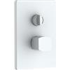 AQUASANIT Rubinetto per doccia getto laminare cristallino ad incasso monocomando Coral bianco opaco AQUASANIT