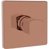 AQUASANIT Rubinetto per doccia getto laminare cristallino ad incasso monocomando Coral rame lucido AQUASANIT