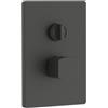AQUASANIT Rubinetto per doccia getto laminare cristallino ad incasso monocomando Coral grigio opaco AQUASANIT