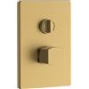 AQUASANIT Rubinetto per doccia getto laminare cristallino ad incasso monocomando Coral oro opaco AQUASANIT