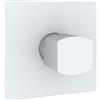 AQUASANIT Rubinetto per doccia getto laminare cristallino ad incasso monocomando Coral bianco opaco AQUASANIT