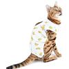 SELMAI Tuta da Recupero per Gatti Recovery Suit Body Post-operatori per Cani Coni alternativi Vestiti Gatto per Pulizia della Pelle Ferite Impedire Cura Leccata Dopo l'uso Chirurgico Malattie Giallo L