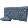 Trust Tastiera PC Wireless QWERTY Bluetooth RF Senza Fili 1200 DPI con Mouse Ottico Incluso colore Blu - 24938