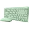 Trust Tastiera PC Wireless QWERTY Bluetooth RF Senza Fili 1200 DPI con Mouse Ottico Incluso colore Verde - 24943