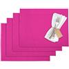 Westmark Set da tavola/Tovagliette americane, 4 Pezzi, 42 x 32 cm, Materiale sintetico, Fucsia, Saleen Edition: Home