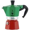 Bialetti 5650 Caffettiera da caffè Moka Express Colore Verde/Rosso/Bianco 1/2 Tazza 30 ml