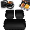 Dreaku Moule Air Fryer, 3PCS Accessoire Air Fryer pour Ninja Air Fryer 10.4L AF500EU, Moule Silicone Air Fryer pour Ninja Foodi Flex 10,4 L, Air Fryer Accessoires pour Ninja Air Fryer (3PCS)