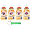 Beni Culinari 4x Chanteclair I Concentrati XXL - Ammorbidente Concentrato, Fragranza Fiori d'Arancio e Narciso, per Capi Morbidi e Profumati - 70 Lavaggi 1400ml + Portachiavi Beni Culinari in Omaggio