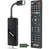 owerslyn Decoder Digitale Terrestre 2024, OWERSLYN Decoder DVB-T2 HD 1080P H265 HEVC Main 10 Bit, HDMI CEC TV Stick Supporto Uscita HDMI/Scart e USB Multimediale/PVR Recorder/Telecomando 2in 1 (M6)