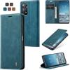 Owlhold Cover per Xiaomi Redmi Note 11 Pro/12 Pro 4G/5G - Custodia Portafoglio Flip Antiurto Con Cavalletto e Fessure per Carte - Cover in Pelle Blu Verde