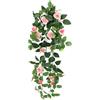 Flair Flower Ciondolo a forma di rosa artificiale, 74 cm, arco di rose, fiore, ghirlanda di rose artificiali, fiore, decorazione romantica, decorazione per matrimoni, fiori sospesi, piante, rosa