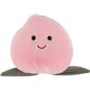 Apricot Lamb Pesca frutta peluche per bambini, morbido e carino, per bambine e ragazzi, pesca soffice, frutta rosa, 10 cm