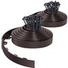 VOUNOT® Bordo Giardino Flessibile, Bordi Aiuole Plastica, con 80 Chiodi di Fissaggio, Lunghezza 40m, Altezza 5cm, Marrone
