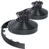 VOUNOT® Bordo Giardino Flessibile, Bordi Aiuole Plastica, con 80 Chiodi di Fissaggio, Lunghezza 40m, Altezza 5cm, Antracite