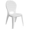 Grandsoleil S6312B Green Boheme Paloma Greenpol-Sedia impilabile, 55 x 50 x 88 cm, Colore: Bianco, Polimerico Verde