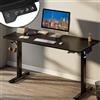 Shally Dogan Scrivania Elettrica Regolabile in Altezza, Tavolo Motorizzato Alzabile con Console di Comando e Tasti di Regolazione, Gancio Supporto Cuffie, Standing Desk (Nero, 140 x 60 x 72-117 cm)