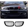 Hengjiayao Griglia Anteriore per BMW 1 E81 E87 PRE Griglia Paraurti Nera Griglia Radiatore 2004 2005 2006 2007 Doppia Griglia Grill (For 1er E81 2004-2007 PRE)