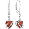 FJ Orecchini Granato Donna in Argento Sterling 925 Orecchini Gennaio Pietra Portafortuna Orecchini Pendenti Gioielli Regalo per lei Amiche Moglie Mamma Donna