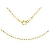 CARISSIMA Collana da donna in oro giallo 9 ct con catena Rambo piatta da 1,7 mm, 51 cm