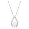 GAVU Collana Donna Argento 925 con Ciondolo Goccia con Perla Coltivata di Acqua Dolce, Collana Perle Donna