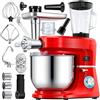 KESSER® Robot da cucina universale 3 in 1 K-KM 3000 con tritacarne Impastatrice multifunzionale Miscelatore da 5,5 l con 3 strumenti di miscelazione Strumenti per miscelare Spremiagrumi, rosso