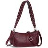 Taoyoule Borsa rossa Y2K per Donna Borsa a Tracolla in Pelle Alla Moda Borsa a Mano con Rivetti Punk
