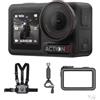 DJI Osmo Action 5 Pro Combo Standard Moto/Mountain Bike, action cam 4K per rider,sensore 1/1.3, FOV 155º, batteria 4h,registrazione dati sport,supporto con cinghia toracica per vista in prima persona