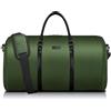 UNIQUEBELLA Borsone da viaggio in fibra, grande, da uomo, con scomparto per scarpe (grigio scuro), Verde militare, Stile aziendale