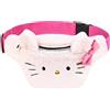 Hello Kitty Soffice Marsupio Bambina con Cinturino Regolabile - Regalo Ragazza (Rosa)