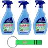 Beni Culinari 3x Felce Azzurra Detergente Anticalcare Bagno, Detersivo Spray - Elimina il Calcare 750ml + Portachiavi Beni Culinari in Omaggio