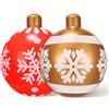 LQTSLFM Palla Natale Gonfiabile,Palla Gonfiabile in Pvc Natale 60 cm, Adatto per Decorare Feste di Natale Decorazioni per albero di Natale Decorazione per esterni (rosso B)