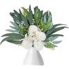 GlauStalos 59 Pezzi Fiori Finti per Decorazioni, Fiori a Piante Artificiali, Eucalipto Ortensie Finte Realistich per Tavolo Centrotavola DIY Composizione Floreale Bouquet Da Sposa Matrimonio