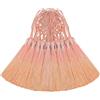 Aokbean 50 mini nappe in seta per artigianato fai da te segnalibro carino creazione di gioielli con perline, orecchini per ragazze, portachiavi, laurea, piccole chiavi, nastro lungo da cucire, decorazione per
