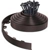VOUNOT® Bordo Giardino Flessibile, Bordi Aiuole Plastica, con 40 Chiodi di Fissaggio, Lunghezza 20m, Altezza 5cm, Marrone