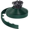 VOUNOT® Bordo Giardino Flessibile, Bordi Aiuole Plastica, con 40 Chiodi di Fissaggio, Lunghezza 20m, Altezza 5cm, Verde