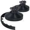 VOUNOT® Bordo Giardino Flessibile, Bordi Aiuole Plastica, con 80 Chiodi di Fissaggio, Lunghezza 40m, Altezza 5cm, Nero
