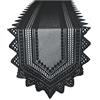DII 100% poliestere, lavabile in lavatrice, uncinetto/pizzo runner da tavolo, 14 x 72, nero