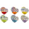 Excelsa Ikat Servizio Piatti 18 Pezzi, Porcellana e Stoneware, Decoro Multicolore, 6 Persone