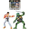 Bandai Action Figure Ufficiali 15 Cm Teenage Mutant Ninja Turtles X Street Fighter, Leo Vs Ryu, P81251