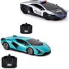 CMJ RC Cars Doppelpack: Offiziell lizenziertes Lamborghini Sian + Lambo Polizei RC Auto Set - Perfekt für Rennsportfans