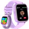 SWGOTA Smartwatch Bambini, Orologio Telefono Bambina con SIM Chiamate, GPS 4G Videochiamata, SOS, IP68 Sveglia Cronometro Modalità Classe Giochi Contapassi per Ragazza e Ragazzo 3-12 Anni Regalo Viola